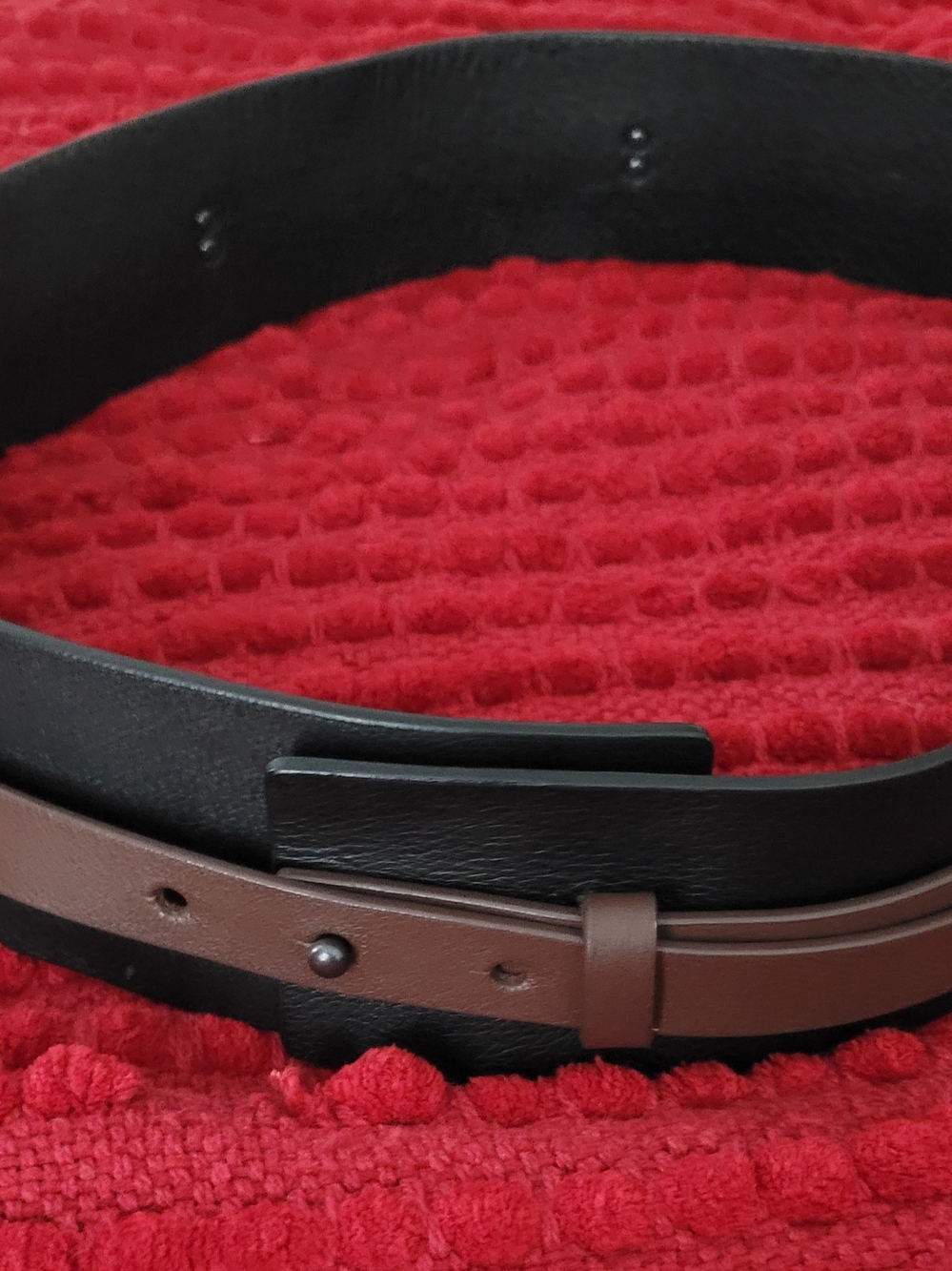 Eileen Fisher Black and Brown Leather Belt Bag - Picture 2 of 5